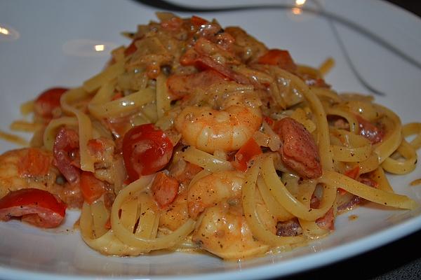 Spicy Spaghetti with Prawns