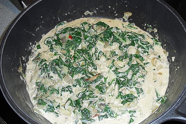 Spicy Swiss Chard in Cream Sauce