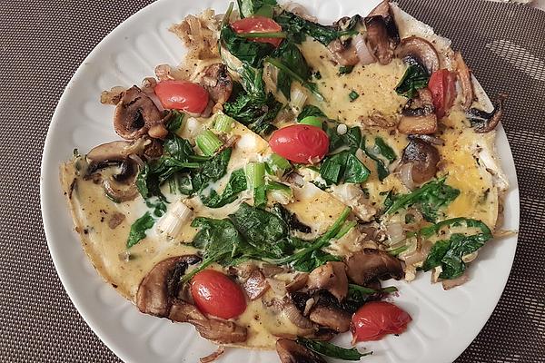 Spinach and Mushroom Omelette