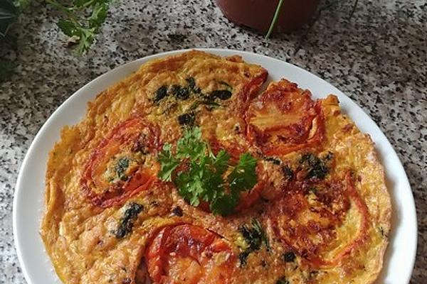 Spinach and Tomato Omelette