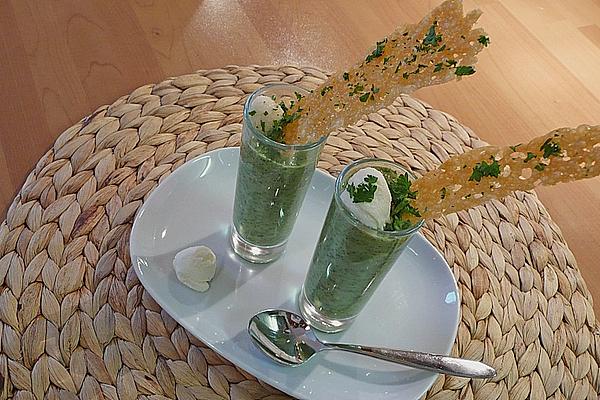 Spinach Dip with Parmesan Chips