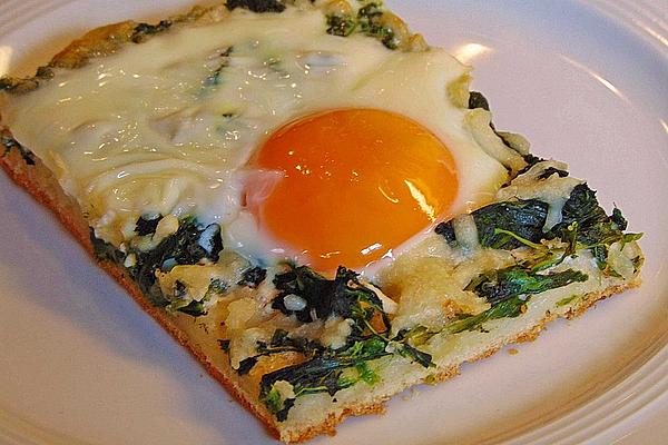 Spinach Egg Pizza