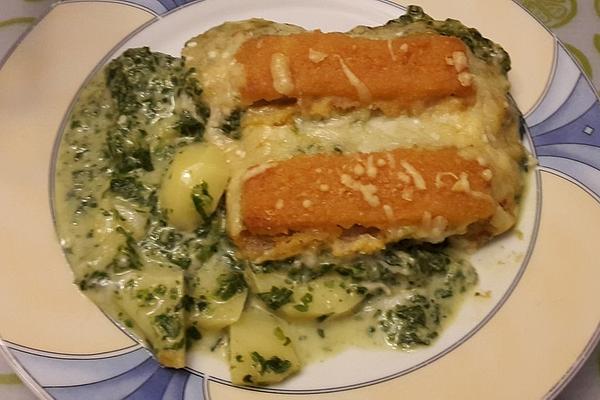 Spinach Fish Fingers Casserole