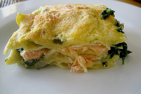 Spinach Salmon Lasagna