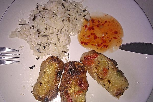 Spring Rolls with Vegetable Filling