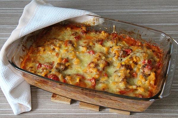 Spätzleaufauf with Mince and Paprika