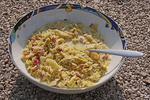Steamed Savoy Cabbage