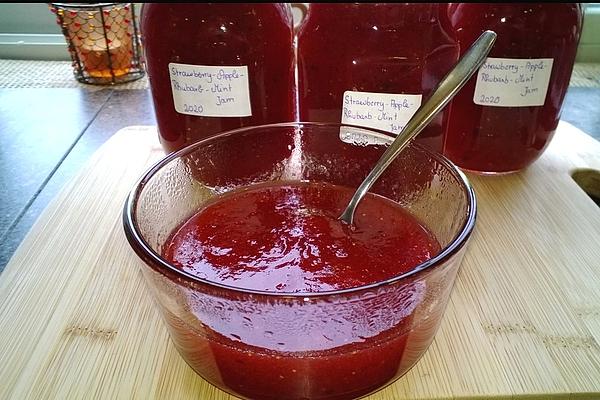 Strawberry – Apple – Rhubarb – Mint – Jam