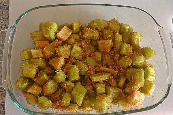 Strawberry-rhubarb Crumble with Almond Sprinkles