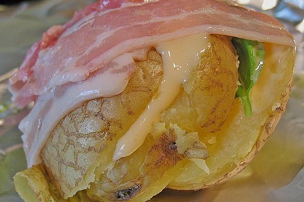 Stuffed Baked Potato with Bacon and Cheese