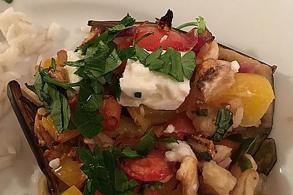 Stuffed Eggplant, Vegetarian