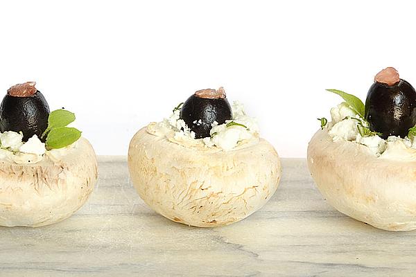 Stuffed Mushrooms with Feta, Sun-dried Tomatoes and Olives
