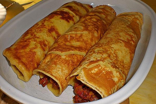 Stuffed Pancakes with Minced Leek