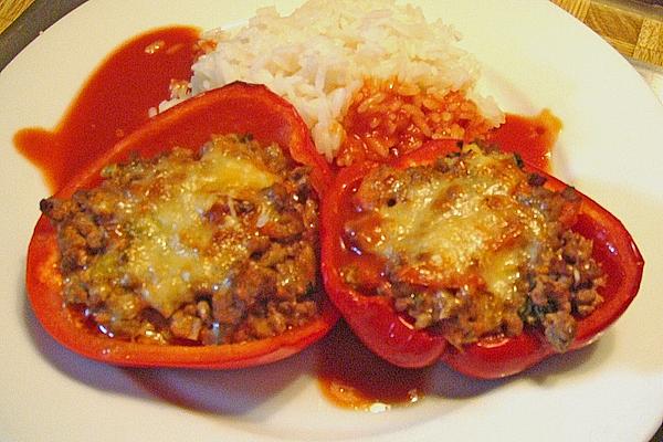 Stuffed Paprika with Minced Meat