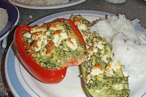 Stuffed Peppers and Zucchini