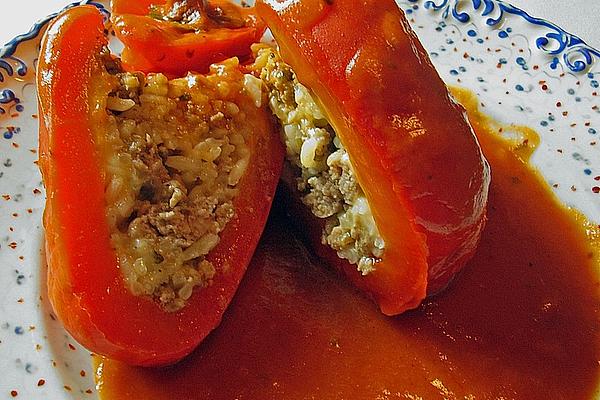 Stuffed Peppers in Tomato Sauce