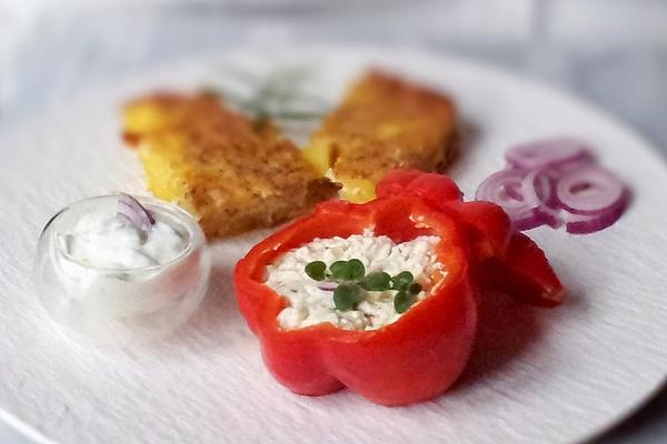 Stuffed Peppers with Fresh and Sheep Cheese