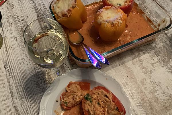 Stuffed Peppers with Kritharaki