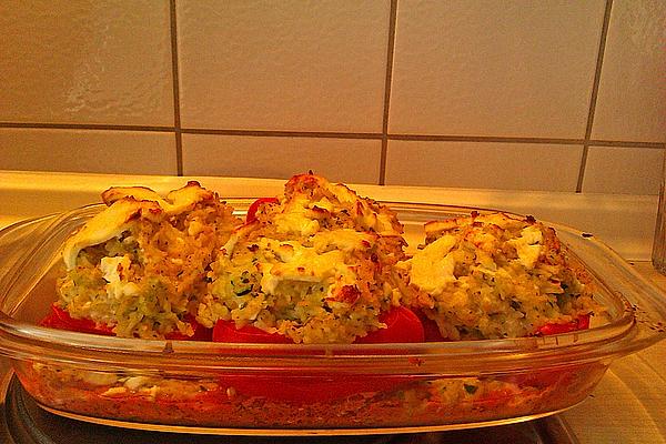 Stuffed Peppers with Rice and Zucchini