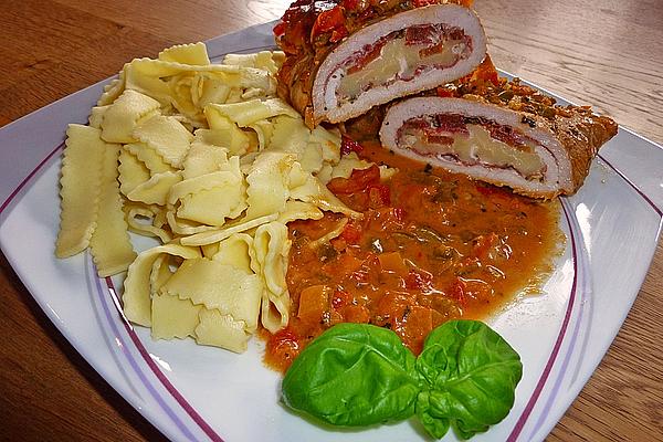 Stuffed Schnitzel in Paprika Cream