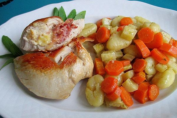 Stuffed Turkey Breast Fillets with Pan-fried Gnocchi