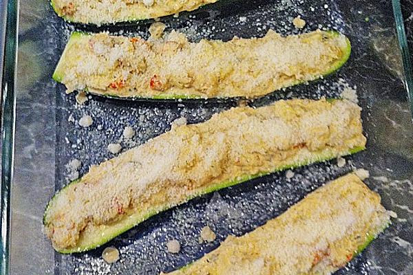 Stuffed Zucchini with Crayfish