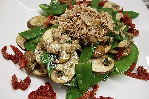 Sugar Snap Peas Salad with Toasted Flakes