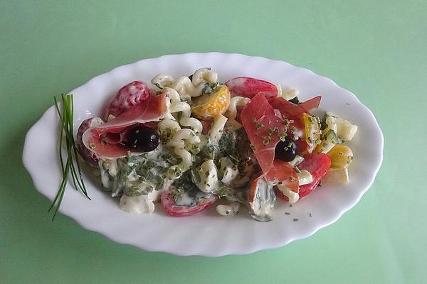 Summer Pasta Salad with Rocket and Serrano Ham