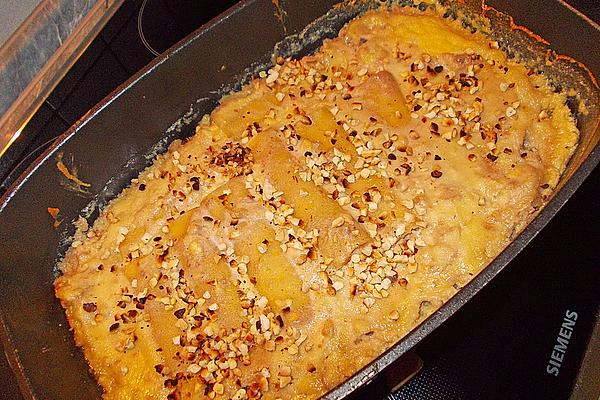 Sweet Cannelloni with Apple, Marzipan and Ricotta