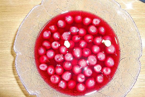 Sweet Cherry Compote Great-grandmother`s Style