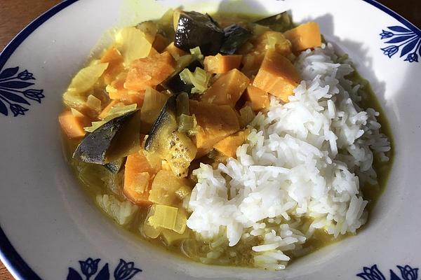 Sweet Potato and Eggplant Curry