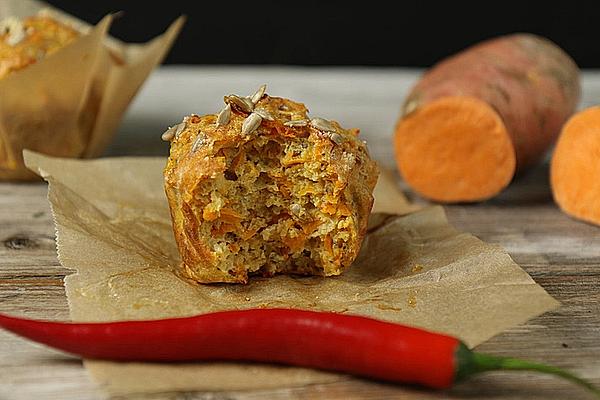 Sweet Potato Muffins with Parmesan and Chili
