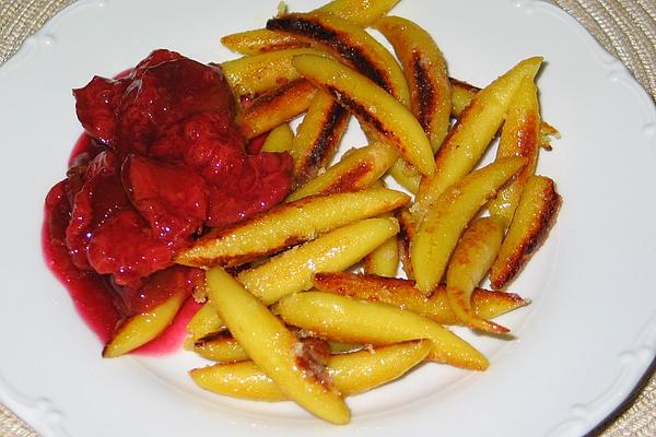 Sweet Potato Noodles with Plums