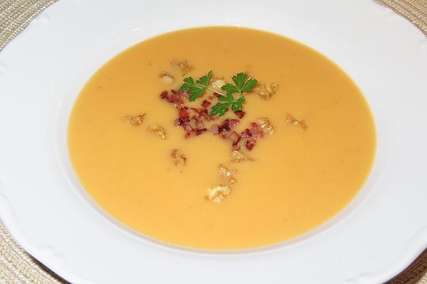 Sweet Potato Soup with Caramelized Walnuts