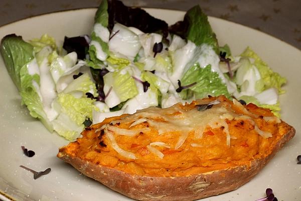 Sweet Potato Stuffed with Pumpkin
