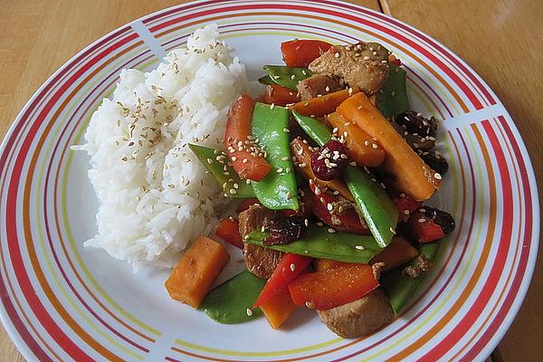 Sweet Potatoes with Marinated Chicken