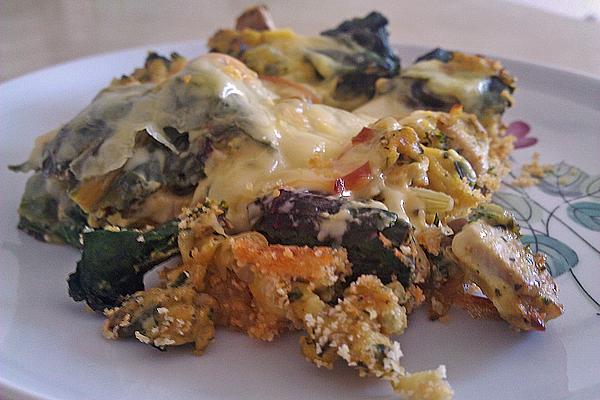 Swiss Chard Gratin with Mushrooms