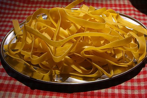 Tagliatelle, Homemade, White and Green