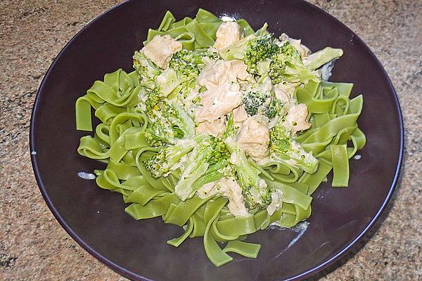 Tagliatelle in Salmon – Cream – Broccoli – Sauce