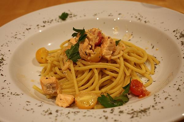 Tagliatelle in Salmon Pernod Sauce