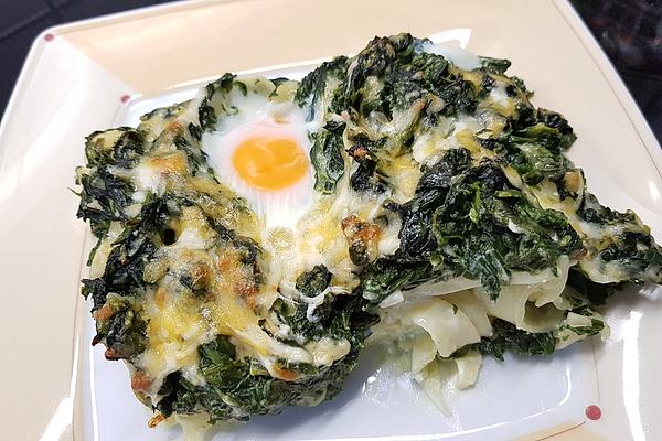 Tagliatelle, Spinach and Egg Casserole