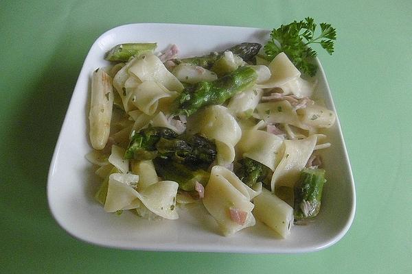 Tagliatelle with Green and White Asparagus