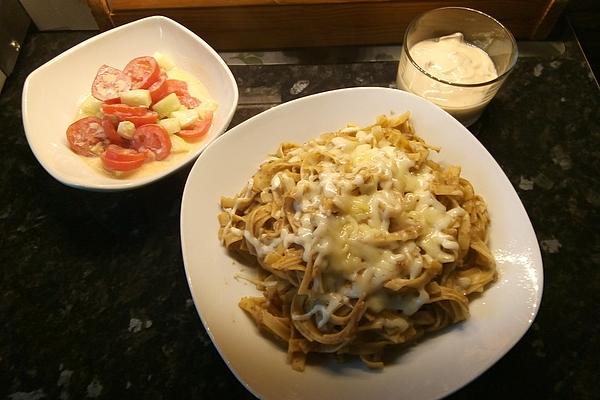 Tagliatelle with Mushroom Cream Sauce