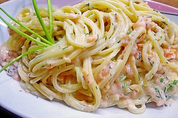 Tagliatelle with Salmon Cream Cheese Sauce