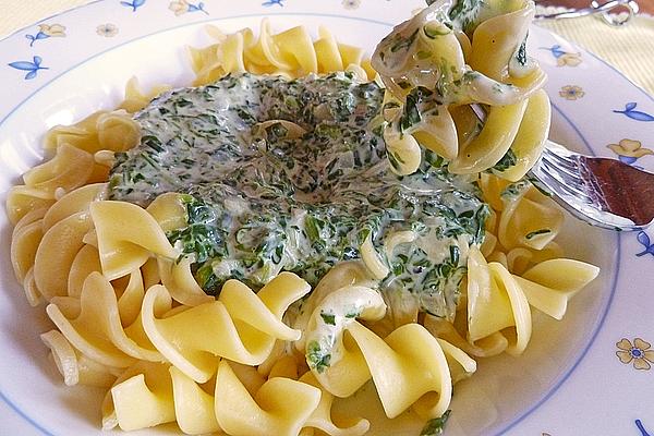 Tagliatelle with Spinach and Mascarpone