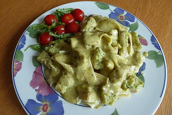 Tagliatelle with Wild Garlic and Cod Sauce