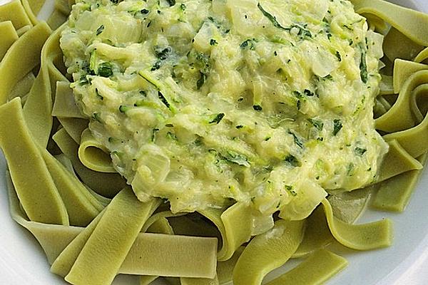 Tagliatelle with Zucchini Cheese Sauce