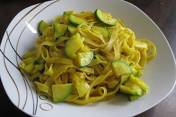 Tagliatelle with Zucchini in Saffron Sauce