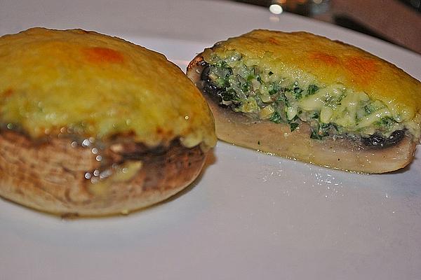 Ticks Au Gratin Mushrooms with Oregano – Spinach Filling