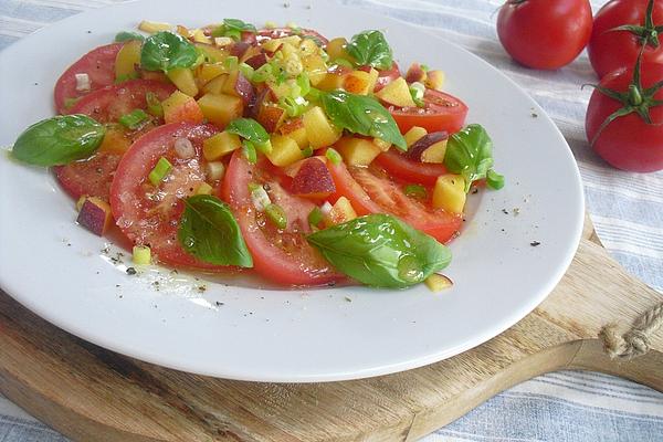 Tomato and Peach Salad